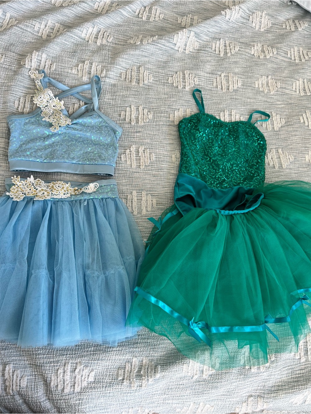 Revolution Blue and Green Tulle Dance Costume Duo